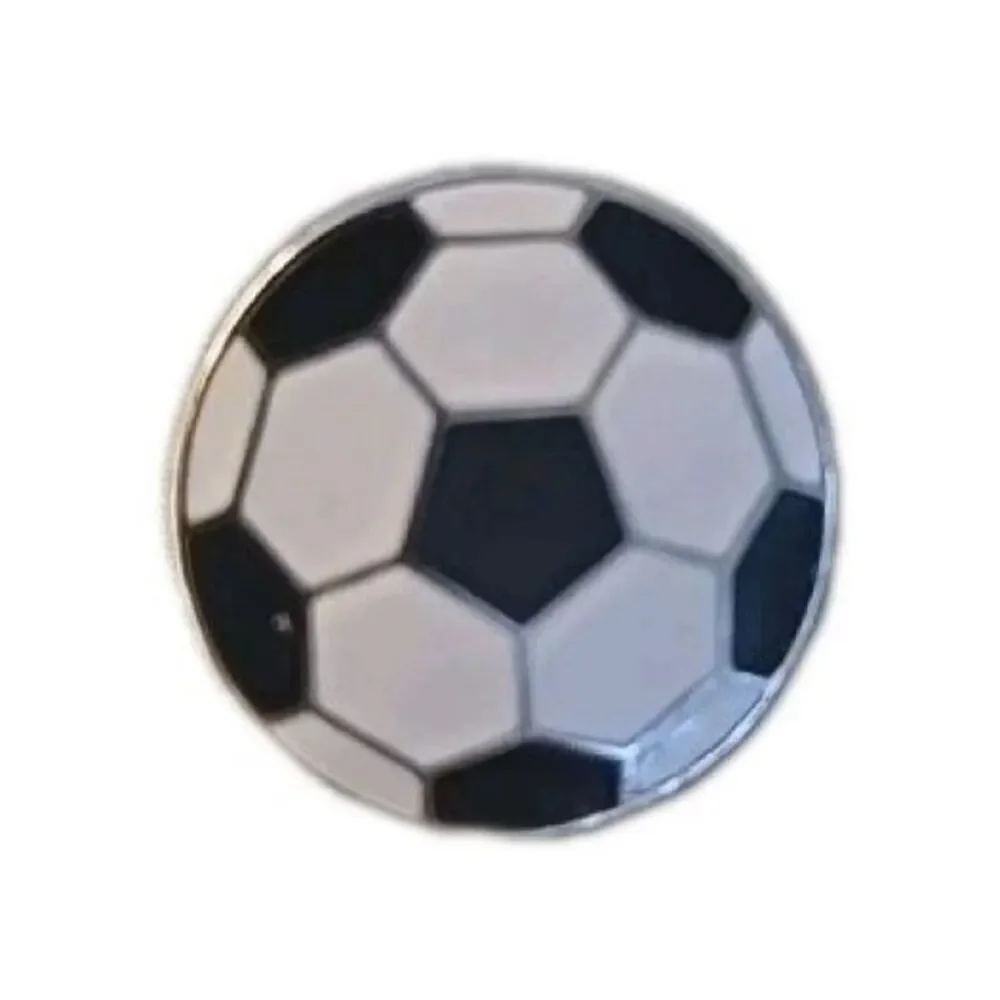 Vtg Soccer Ball Silver Tone Lapel Pin Hat Lanyard Pin